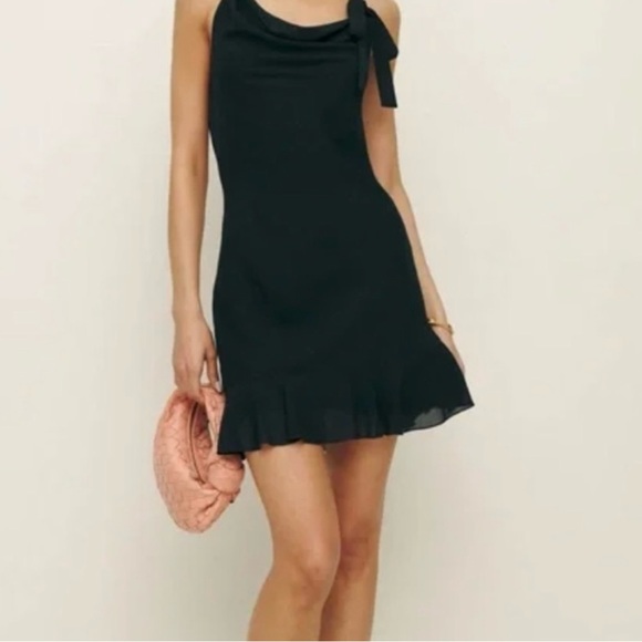 Reformation Black Halter Mini Dress - Picture 6 of 6